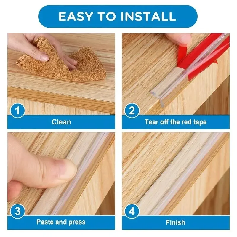 W Type CHILDREN'S Anti-bump Strip Coffee Table Anti-bump Protection Strip Transparent Household Bumpers