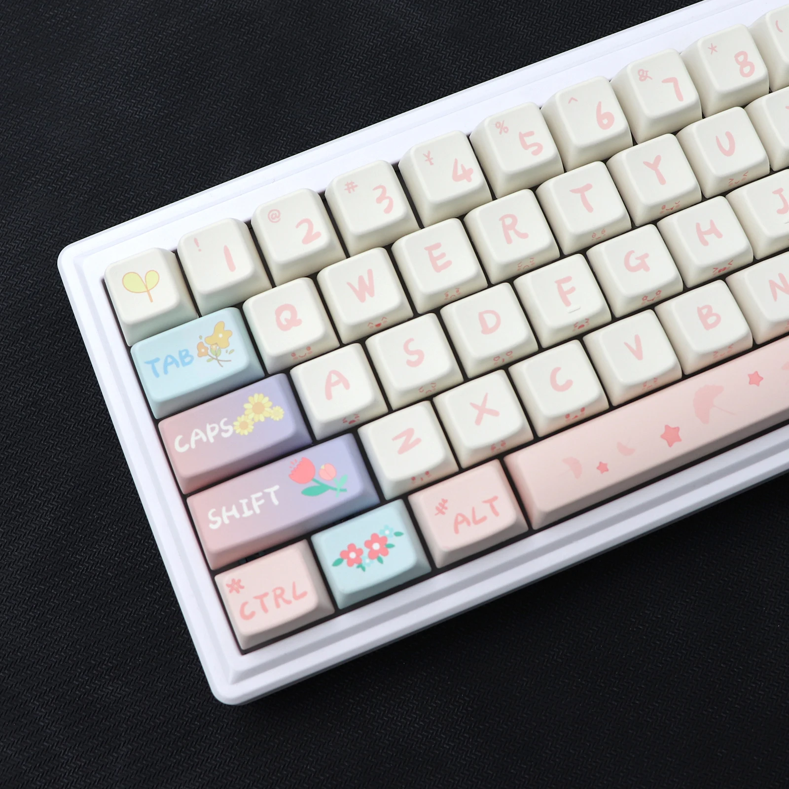 MDA Keycaps Side Keycap For dz60/RK61/64/gk61/68/98 Alice Layout Mechanical Keyboard gmmk 7u 2.25/2.75 Split Spacebar