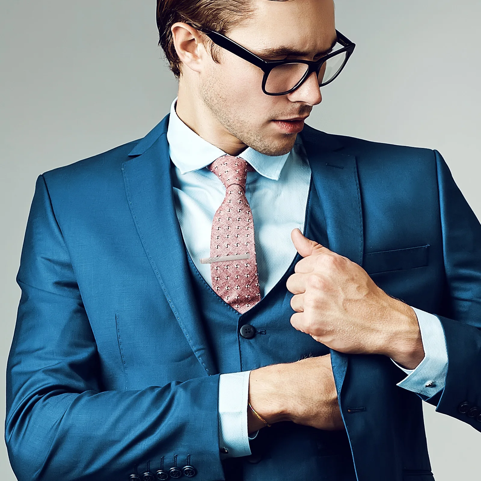 

Men Tie Metal Necktie Clamp Fashion Lapel Pin Necktie Clip Modern Bars for Suit Great Gift Business Accessories