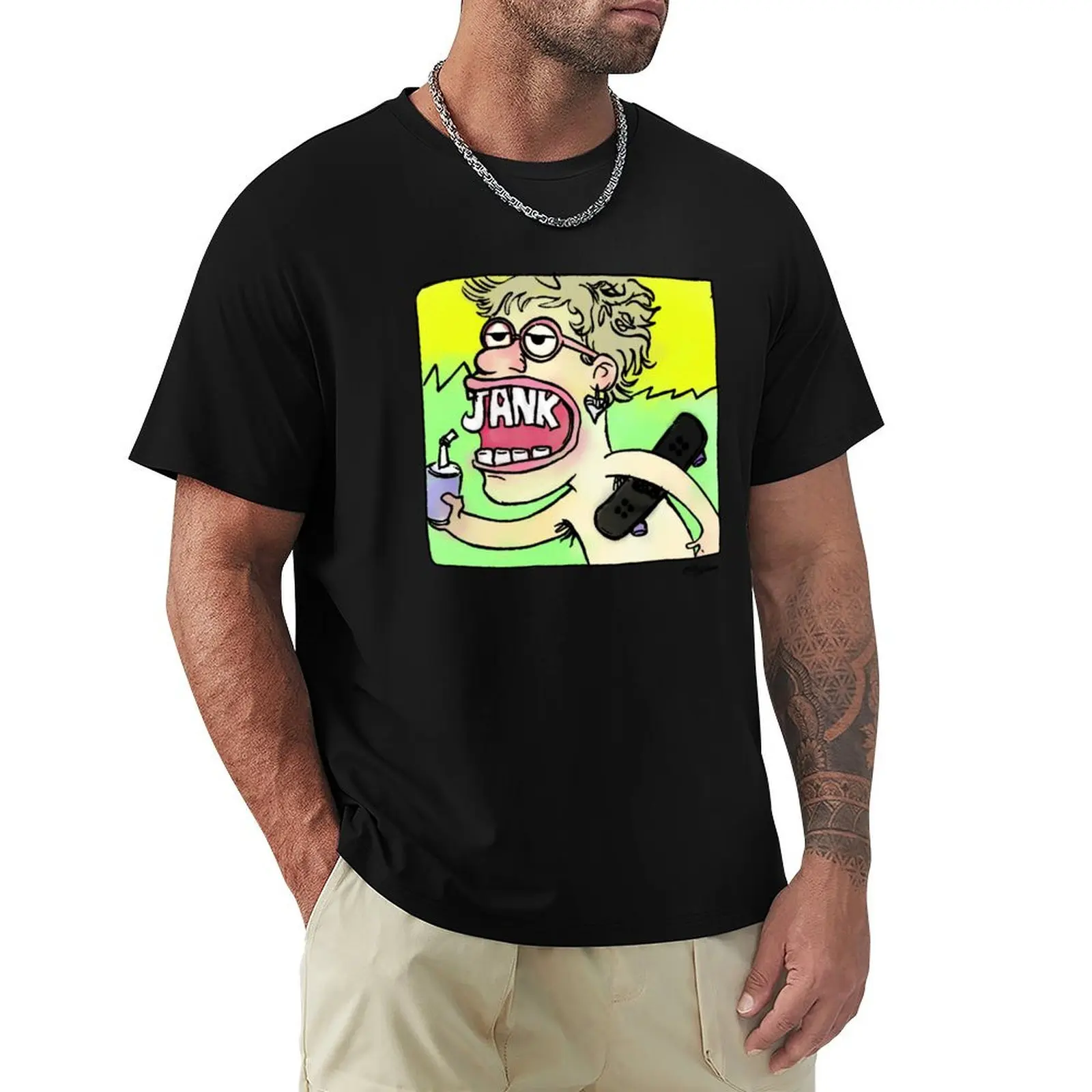 Jank Alt cover with skateboard fanart by Mallory Vinson T-Shirt Basic Short Sleeve Cotton Blend T-Shirt