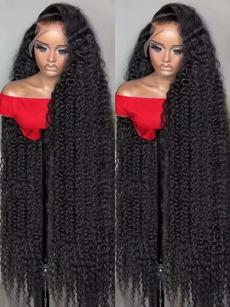300% High Density Jerry Curly Glueless Lace Closure Wigs For Women Original Vietnamese Water Wave 13x4 HD Transparent Lace Frontal Wig Pre Plucked Baby Hair Bleached Knots 42 40 Inches Loose Deep Wave 13x6 Lace Front Human Hair Wig