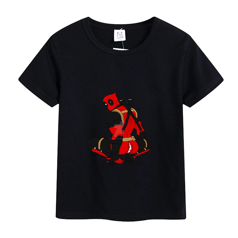 Deadpool Marvel t-Shirt Kid Disney Movie Cartoon Print Childern Tees Cotton Toddler Vogue Tee Shirt manica corta regalo di compleanno