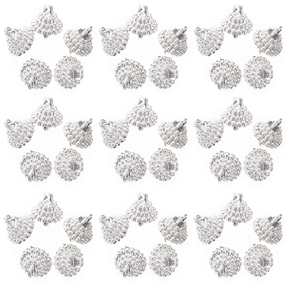 

100Pcs Plastic Christmas Ball Ornament Caps Round Replacement Tops for Ceramic Plastic DIY Ornaments Decorative Ornament