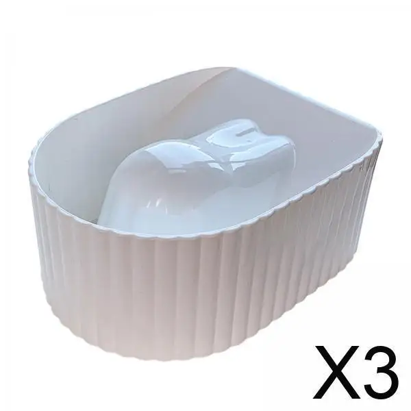 

3xNail Soaking Bowl Nail Soaker Tray Portable Soak Off Bowl Nail Manicure Bowl
