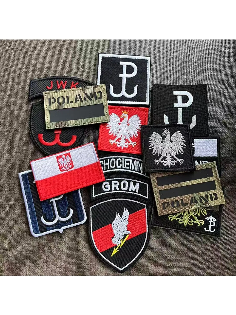 Pologne drapeau broderie patchs polonais aigle armée tactique réfléchissant tâche emblème appliqué Badge TF-9 GROM militaire moral Badge