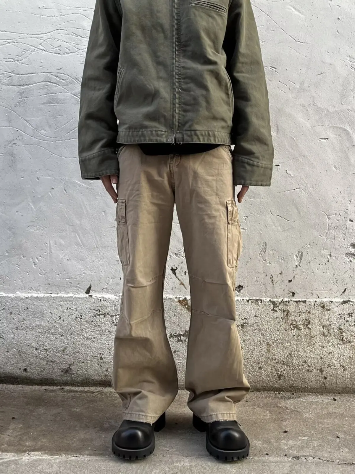 

Мужские джинсы в стиле ретро: американские, с эффектом потертости, с множеством карманов, широкие прямые, повседневные, свободного кроя, длинные брюки