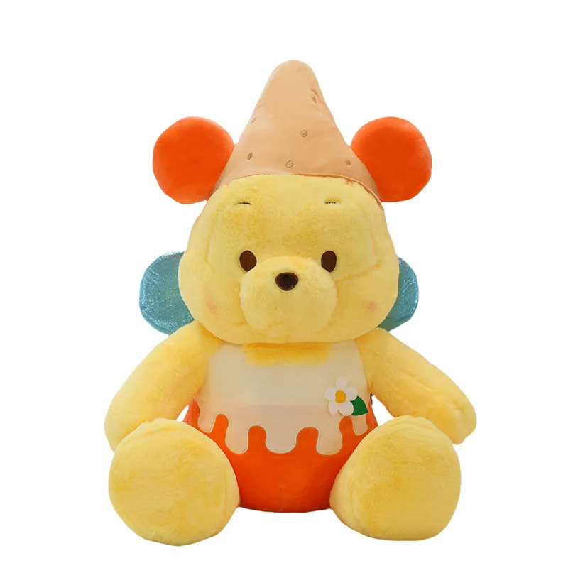 

Милая плюшевая игрушка Disney Kawaii Winnie Bear Orange Series Little Lemon Pupu, мягкая кукла с героями мультфильмов, мягкая игрушка в подарок для детей, девочек на день рождения