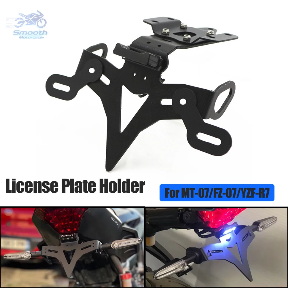 Image of Für Yamaha MT-07 FZ-07 YZF-R7 MT FZ07 YZF R7 Auspuffschild Kennzeichenhalter Hinten Schwanz Ordentlich Fender Eliminator Zubehör
