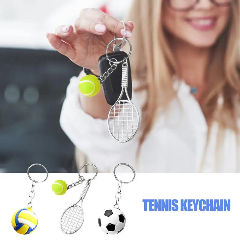 Volleyball Keychain Ornaments Business Volleyball Beach Ball Sports Players Men Women Key Chain For Athletes Handmade Jewelry