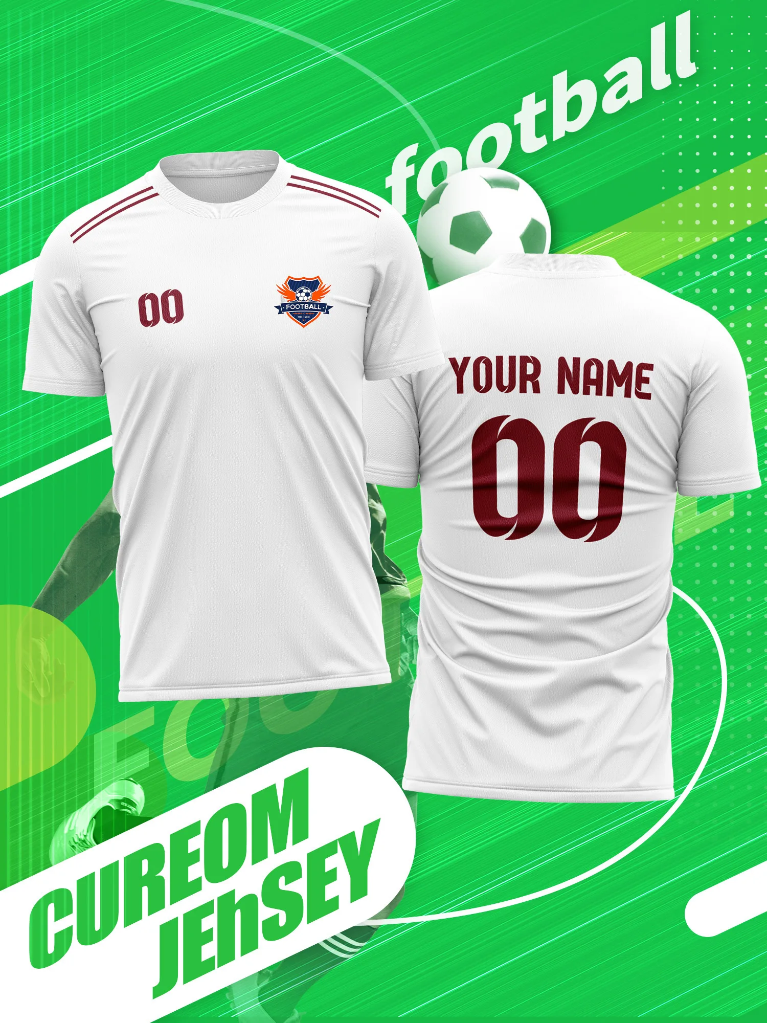 

Футбольная майка с индивидуальным фото, именем и номером — идеальный подарок для футбольных фанатов, энтузиастов и коллекционеров.