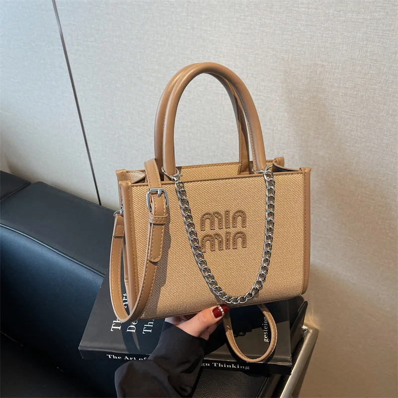 

2025 New Women's Minimalist Small Square Bag, Adjustable Strap Crossbody Purse, Spacious Tote for Work Commute & Casual Outings