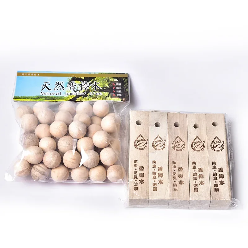 Bolas redondas para repeler insectos, bolas redondas duraderas de madera para libros, ropa, alcanfor, cajón, 50 piezas/5 piezas