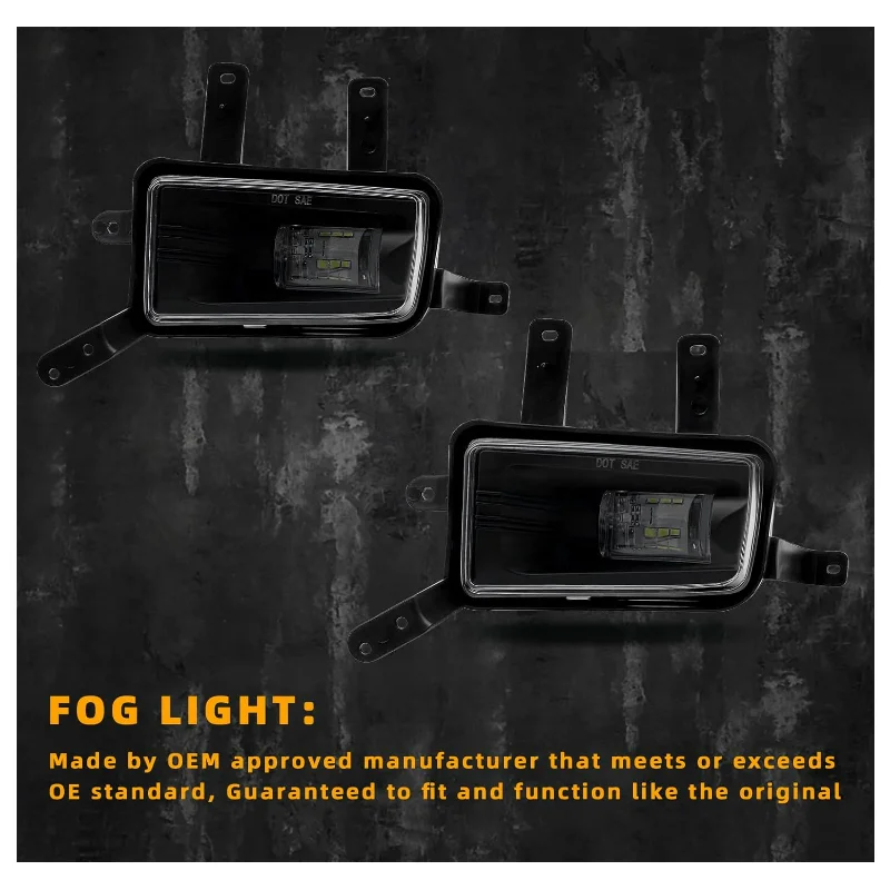 LED Fog Lights Compatible With 2015 2016 2017 2018 2019 2020 Chevy Suburban/Tahoe/GMC Yukon with Wiring Harness and Switch