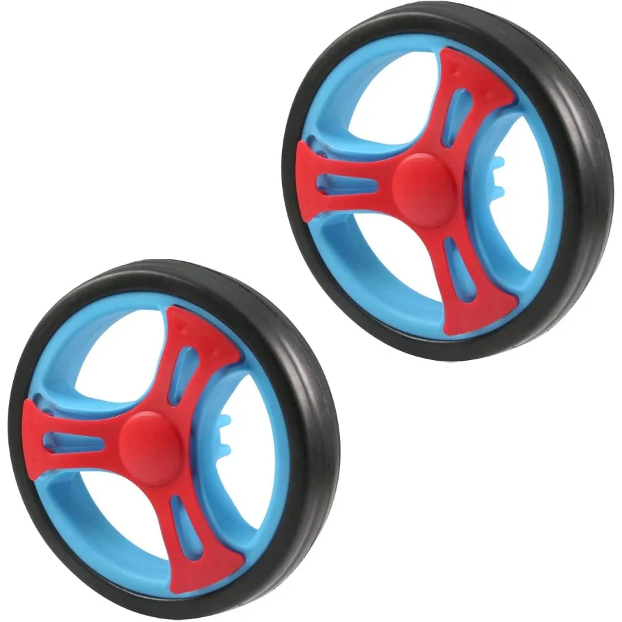 

2Pcs 150mm x 37mm Stroller Wheel 6 Inch Plastic Replacement for Pet Stroller Single Wheel Pulley Rolling Roller Blue 8mmx25mm