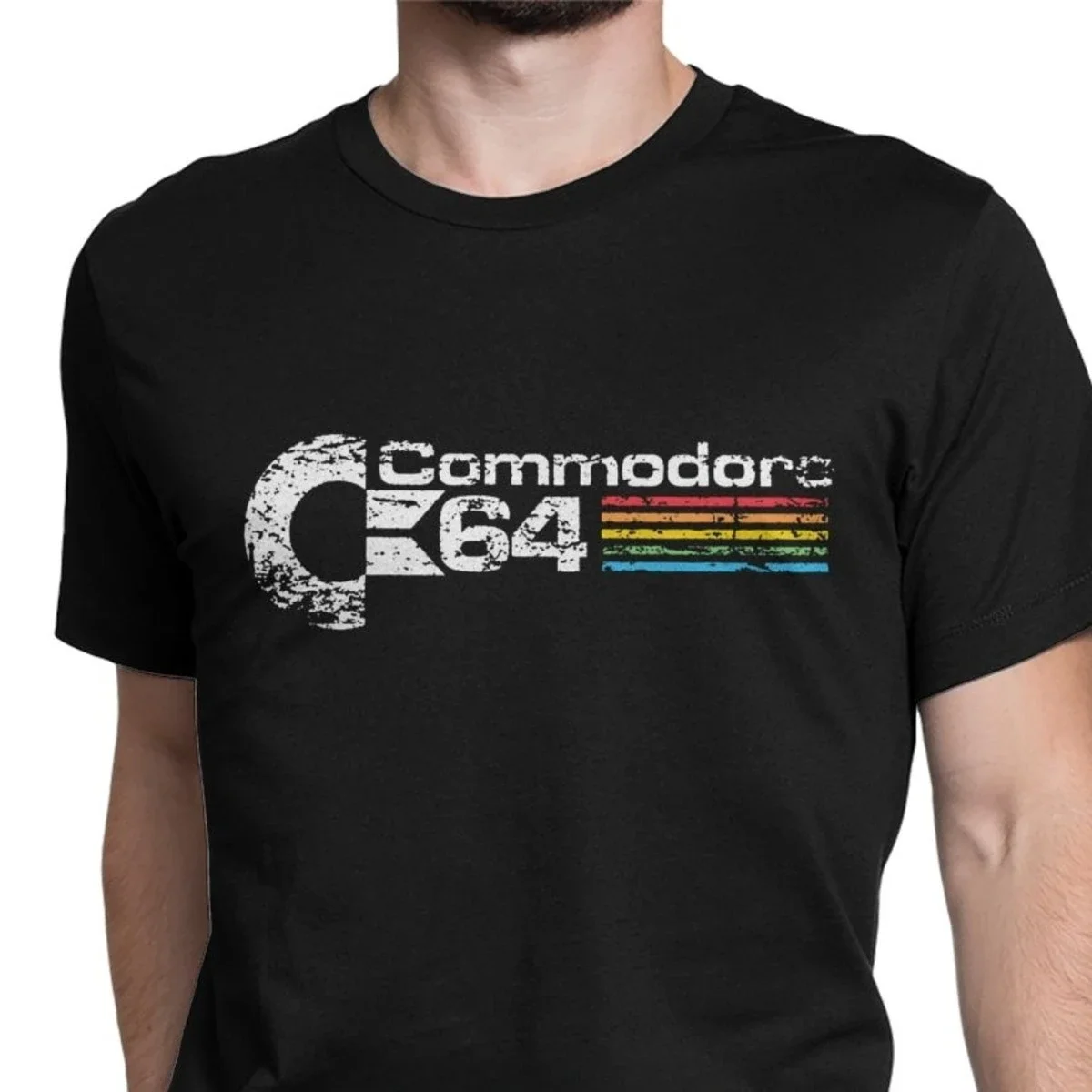 Camiseta Vintage Commodore 64, nueva camiseta de algodón, Camisas C64 Amiga Computer Geek Nerd, camiseta 3D, camisetas con cuello redondo