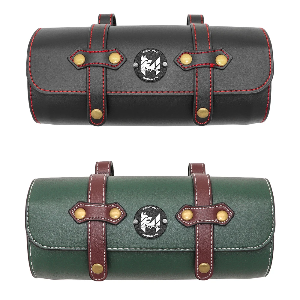 Universal PU Leather Motorcycle Tool Bag Front Fork For Honda Shadow Spirit VT400 VT750 VT1100 VTX1300 VTX1800 STEED VLX 400 Ne