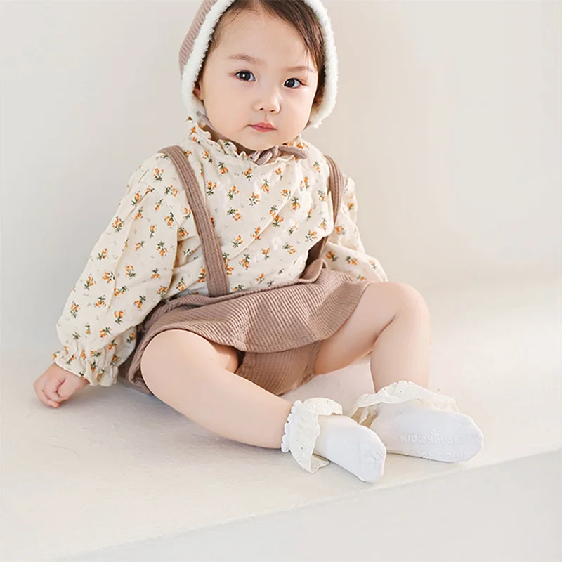 جوارب الأميرة للفتيات الصغيرات للخريف من الدانتيل للحفلات والزفاف والتصوير الفوتوغرافي