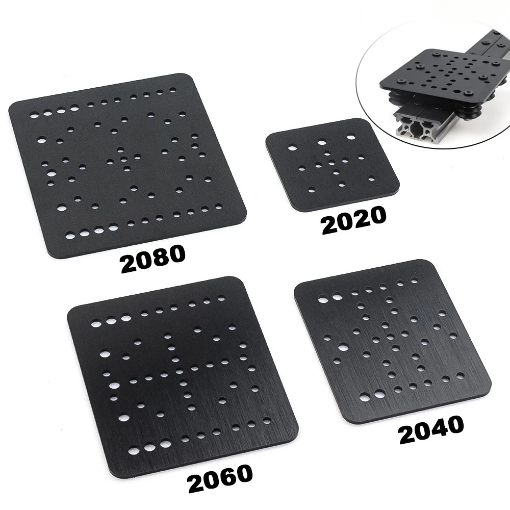 OpenRail Gantry Plate Aluminum Alloy CNC Machined Black Plate for 2020 2040 2060 2080 Aluminum Profiles CNC Router DIY Parts