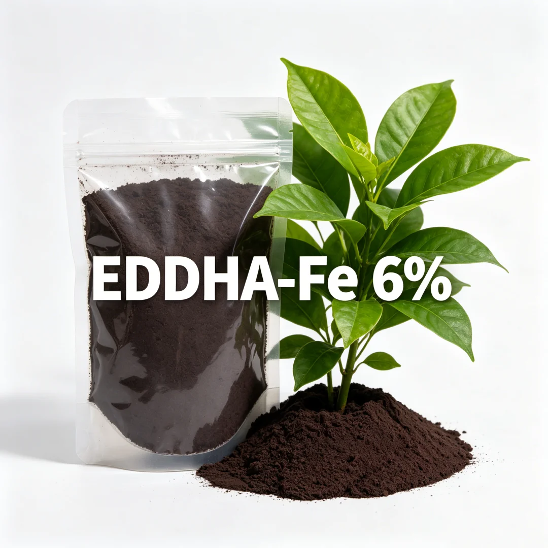 EDDHA-Fe 6% Chelated Iron Fertilizer for Plants, Fast Correcting Iron Deficiency Yellow Leaves, Water Soluble Micronutrient