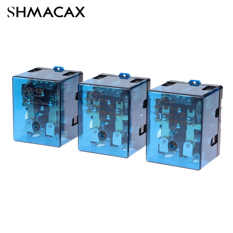 Silver Contact JQX-62F 2Z 80A/120A High-power Relay DC12V DC24V DC48V AC110V AC220V