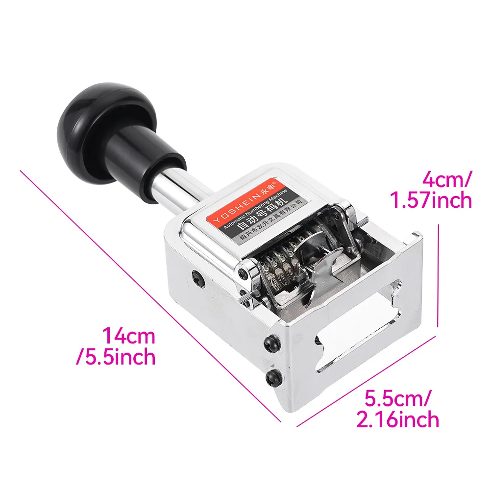 7 Digit Automatic Numbering Machine Digital Stamp Coding Machine for File Bill Page Numbering with Auto Inking Auto Jump