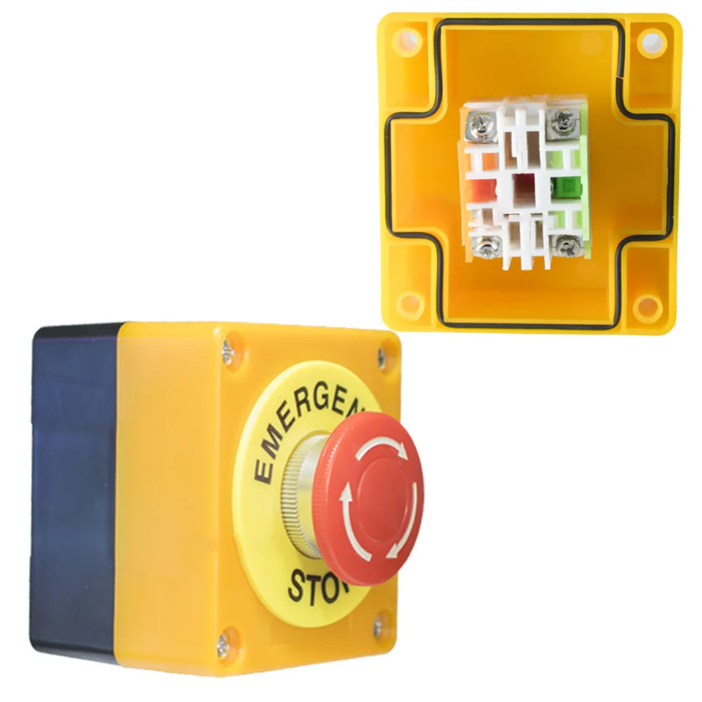 LA38 Series 10A E-Stop Push Button with DPST Configuration and 100000 Cycle Life for Heavy Duty Industrial Environments