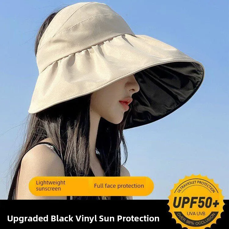 nouveau-chapeau-de-soleil-d'ete-a-large-bord-couleur-unie-masque-facial-en-plastique-noir-empilable-protection-uv-sac-d'isolation-thermique-marque-numerique