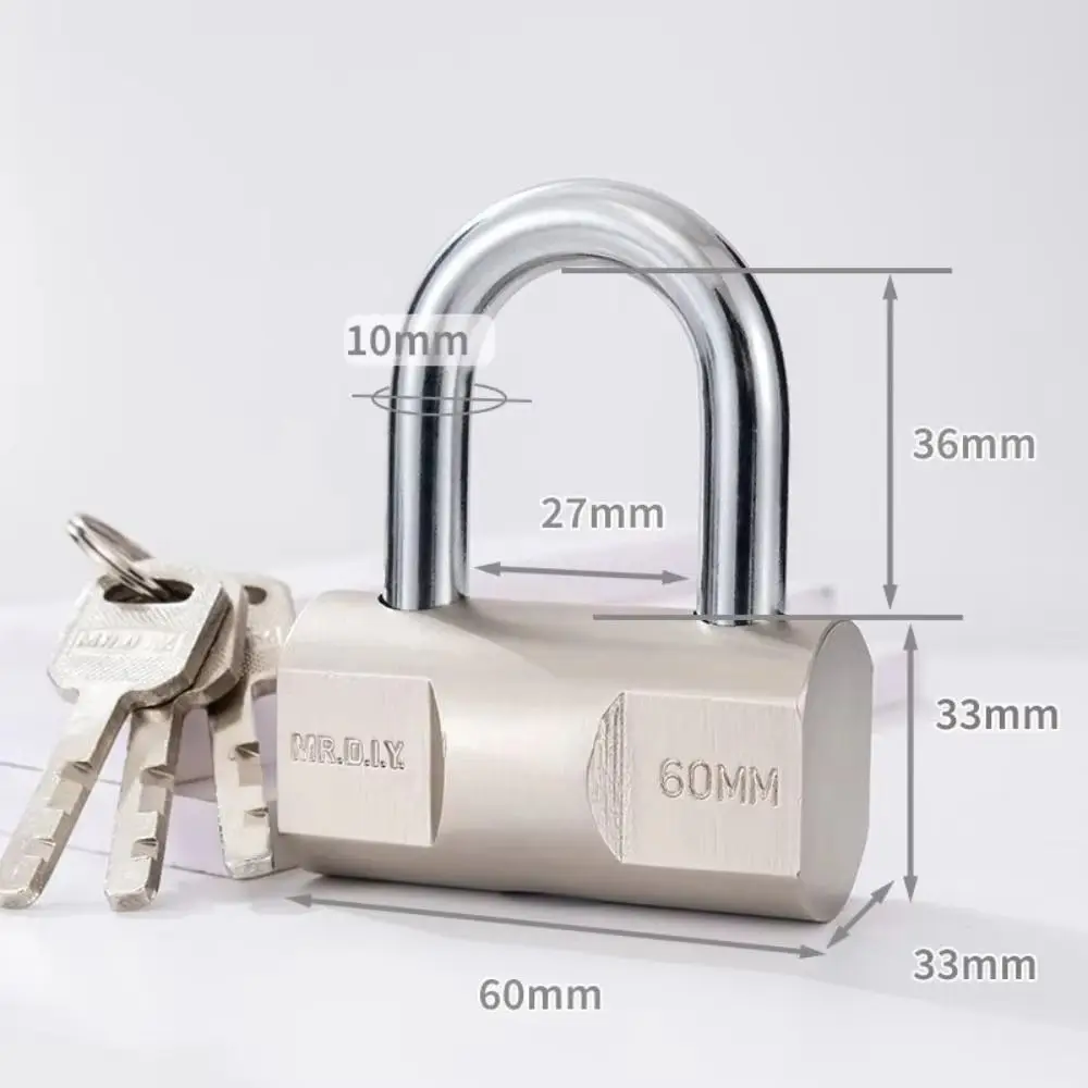 Anti-theft Design Stainless Steel Padlock With Keys Solid Steel Body Heavy Duty Padlock Waterproof Security Rust Proof Padlock
