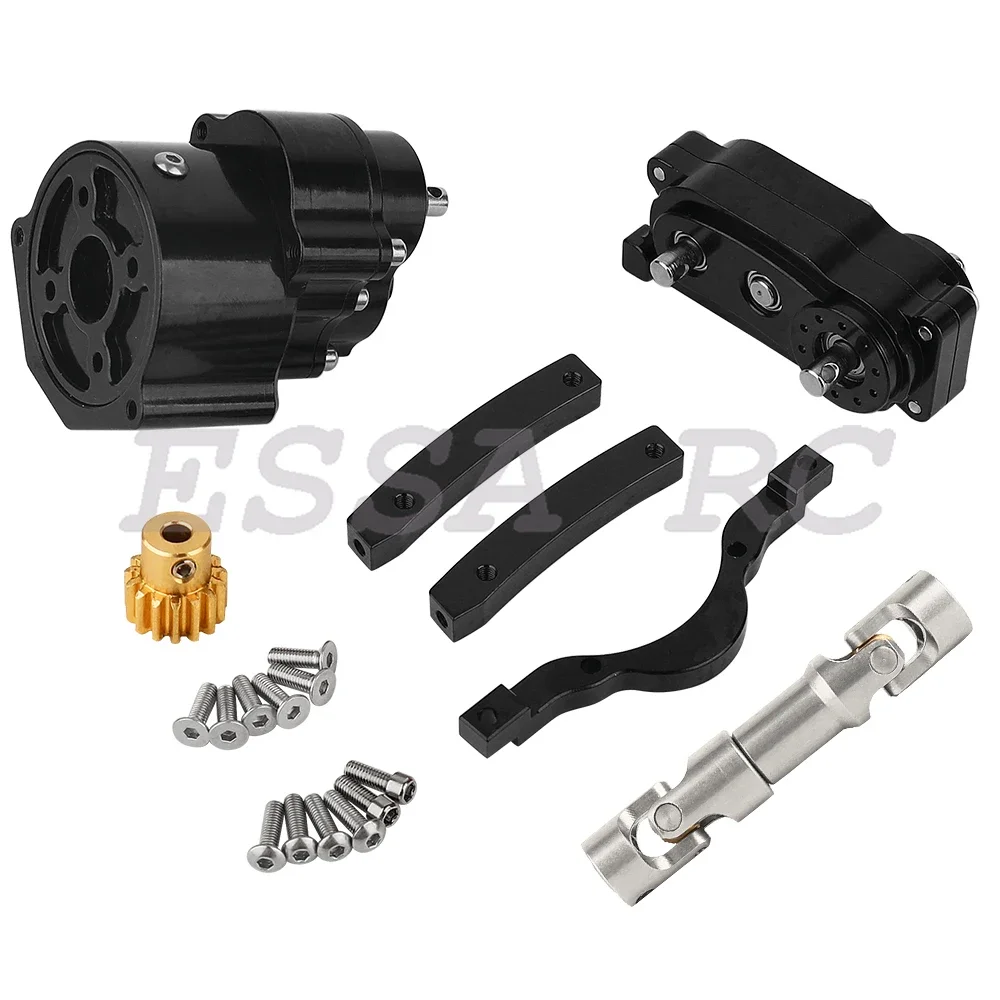 Prefixal Gearbox Transfer Case Front Motor Transmission for 1/10 RC Crawler Car Axial SCX10 & SCX10 II Upgrade Parts