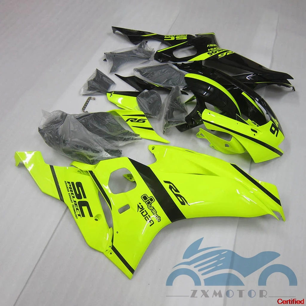 New Motorcycle Fairing Kit Suitable for YZF-R6 2017 2018 2019 2020 2021 2022 2023 YZF R6 Yamaha YZFR6 Bright Yellow set