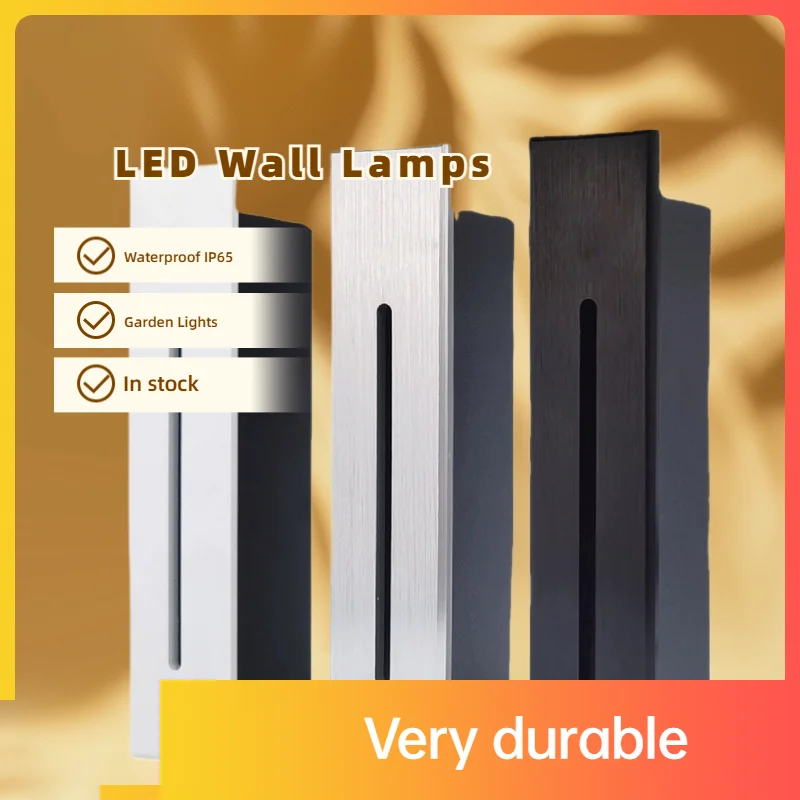 

LED Indoor Long Strip Spotlight Warm White Black Light Wall Lamp AC180-220V Recessed Staircase Light for Steps Ladder