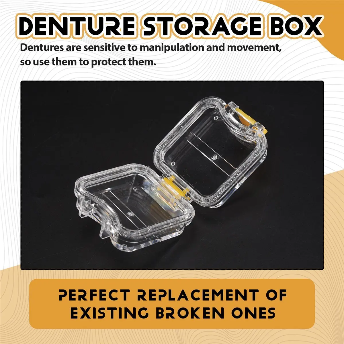 [SURPRISE]10Pcs Plastic Denture Tooth Box with Film High Quality Denture Storage Box Dental Implant Membrane Tooth Box