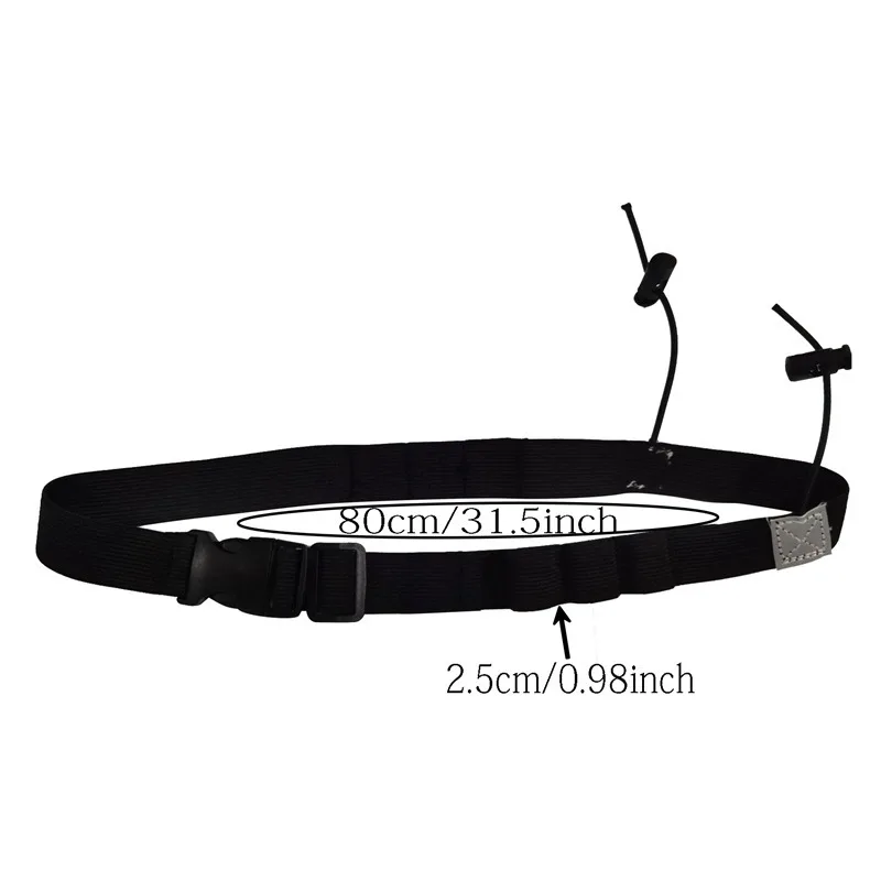Outdoor Running Waist Belt, Triathlon Marathon Race Number Belt with Gel Holder Cloth Waistband, Portable Sports Accessory image 5