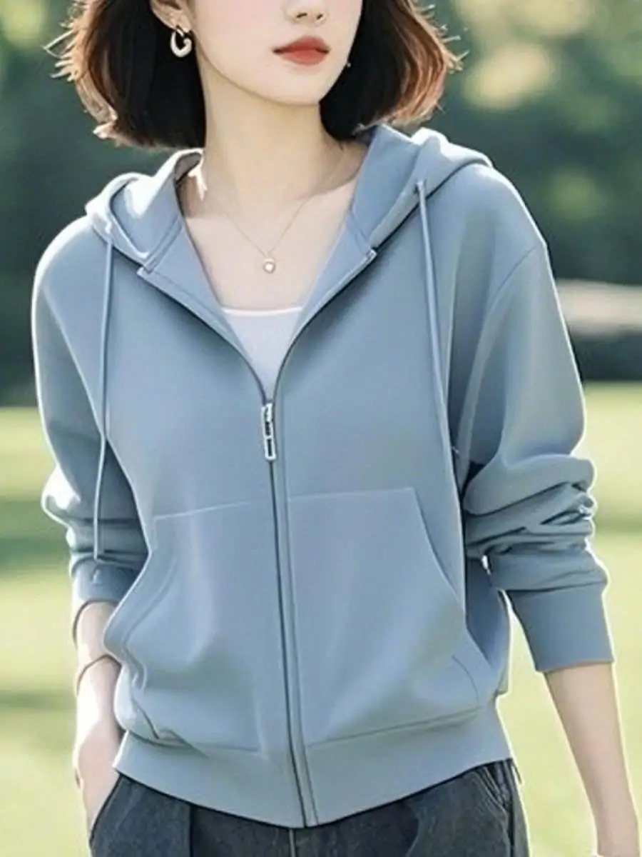 loose-fit-long-sleeve-hoodie-women's-style-spring-2025-blue-pocket-square-versatile-casual-wear-age-defying-trendy-design