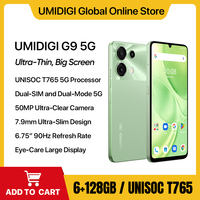 [World Premiere] UMIDIGI G9 5G Smartphone Android 14 Global Version 6G 128G UNISOC T765 CPU 5000mAh 50MP 6.75” 90Hz Cellphone