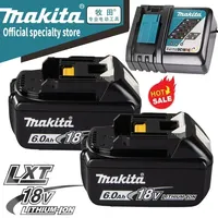 Makita 18V BL1860 BL1850B BL1840 BL1830 Screwdriver Battery and Charger Set 21V Replacement Power Tool Batteries