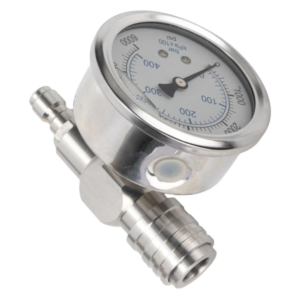 Auto Detailing Quick Connector Gauge Socket Pressure Gauge For Washers High-pressure Stainless Steel Test Pressure Gauge