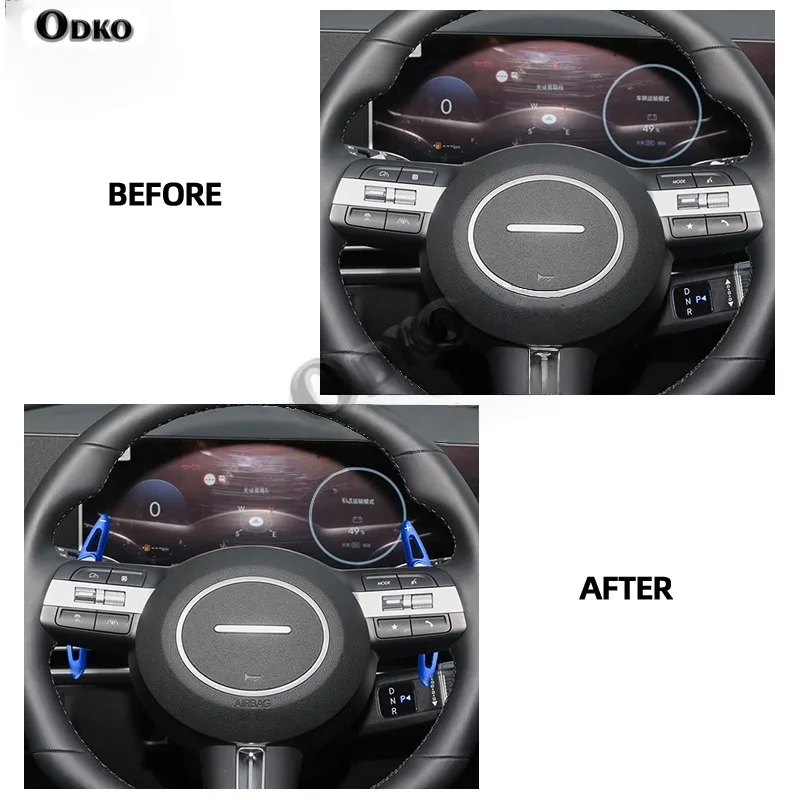 لشركة هيونداي سوناتا 11th الجيل 2024-2025 نموذج سبائك الألومنيوم عجلة توجيه سيارة والعتاد المغيرون مجداف التحول تمديد