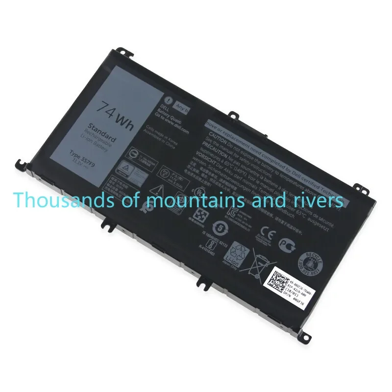 

357F9 Аккумулятор для ноутбука Dell Inspiron 15 7557 7567 7566 5576 5577 7559 7000 P57F P65F INS15PD-1548B Аккумулятор 357F9 11,1 В 74WH