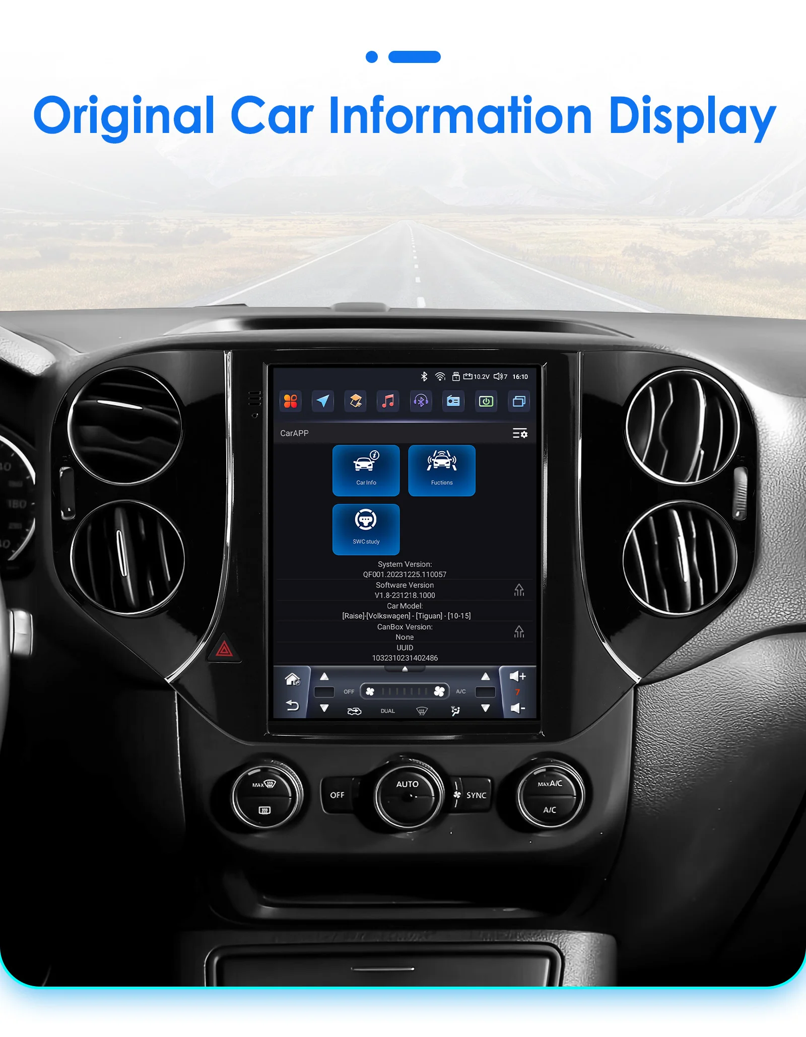 Hizpo 9.7 inch 2 Din Android Auto Radio For VW Volkswagen Tiguan 1NF 2007-2016 CarPlay Car Multimedia GPS 2 Din Stereo GPS Navi BT