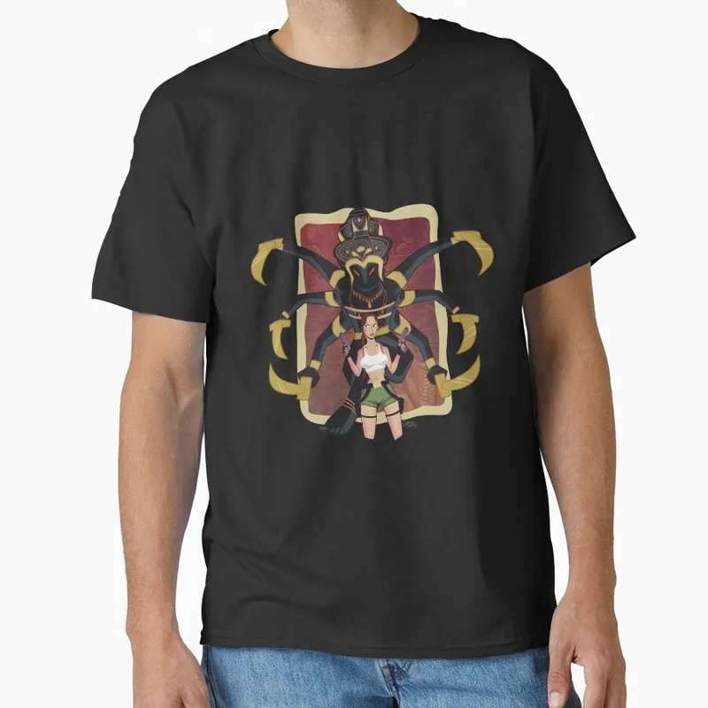 Retro Video game Tomb Raider Angel of Darkness Lara Croft Gift t shirt for gamer 1016 Short Sleeve Graphic Clothes US Size Tee