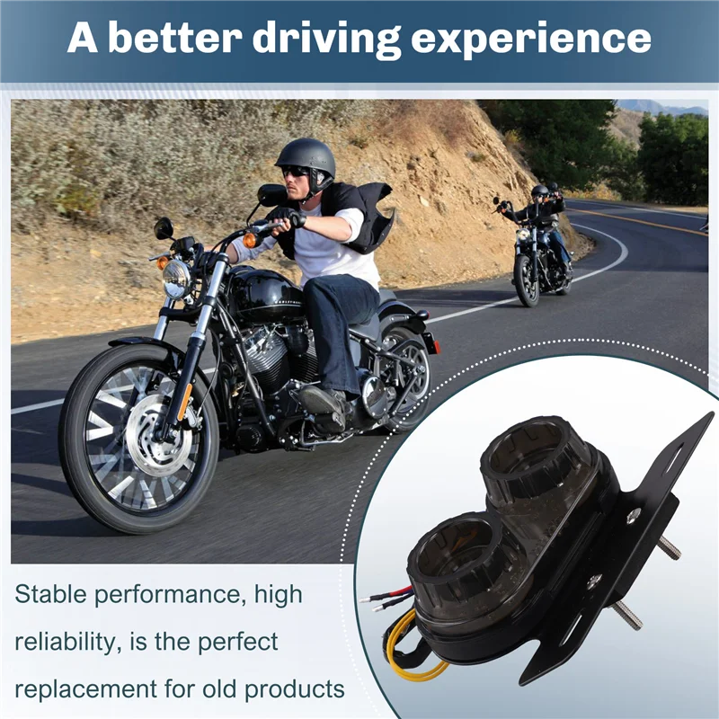 مصباح ليد خلفي الفرامل بدوره إشارة للدراجات النارية المتكاملة مع لوحة ترخيص قوس العالمي 12 فولت لهوندا ياماها