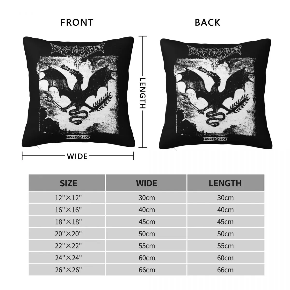 Arckanum Band Antikosmos Album Square Pillowcase Polyester Linen Velvet Pattern Zip Decor Pillow Case Bed Cushion Cover 18