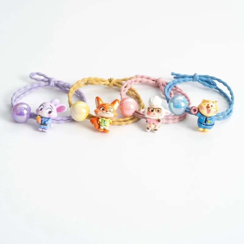 

Disney Zootopia Merchandise 2026 New Nick Judy Couple Hair Ties Adjustable Elastic Bands Kawaii Cute Gift for Girlfriend Fans