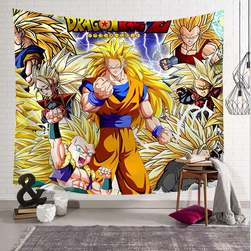 Dragon Ball tapisserie murale Anime fête photographie fond dessin animé Photo accessoires tissu Polyester décors tenture murale décor