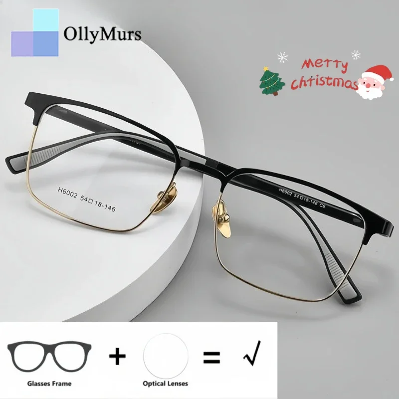 

KIZN модные мужские оптические очки по рецепту квадратные синие светоблокирующие анти-УФ-прогрессивные очки для близорукости и дальнозоркости