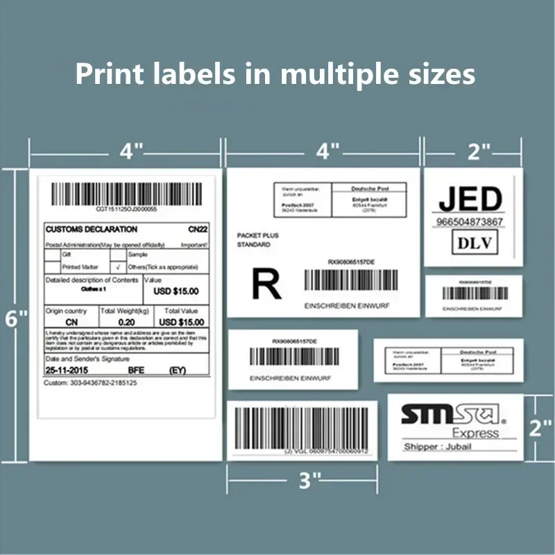 4x6Inch Shipping Thermal Stickers Desktop Printer USB Bluetooth Compatible DHL UPS Express Barcode Labels Thermal Printer