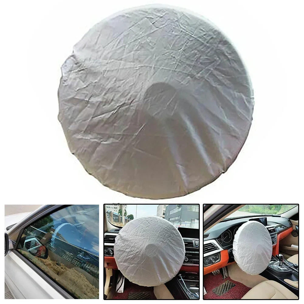 Car Steering Wheel Anti-Heat Sun Shade Cover Sunscreen Insulation Cover Foldable Sun-proof Anti-UV Protect Parasol Shield