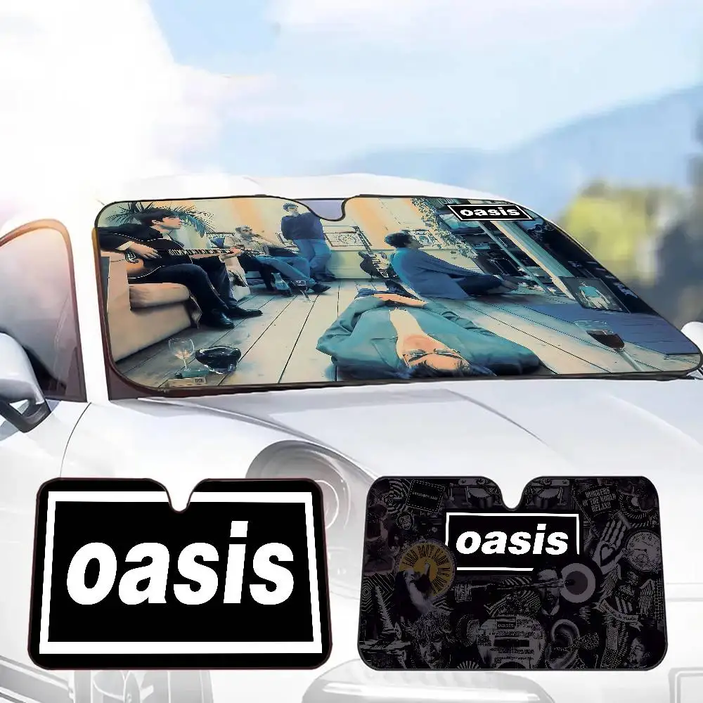 

Classic Rock Band O-Oasis Car Windshield Sunshade Cover Foldable Automotive Sun Shade Visor Window Uv Reflector Cars