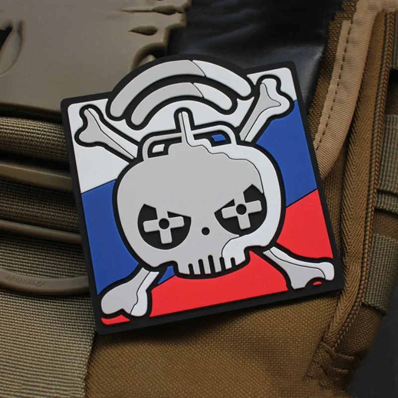 3D PVC Russian Drone Tactical Morale Badge Accessory Hook&loop Patches Klett Assault Suit Armband for Backpack Clothes Sticker